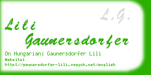 lili gaunersdorfer business card